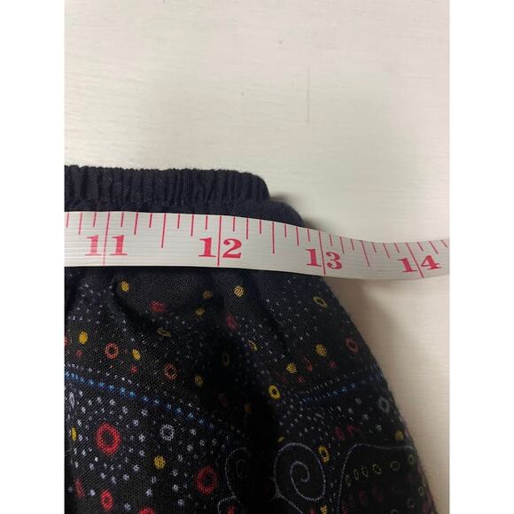 Harem Peacock Pants Womens XL Black Whimsical Fairy Hippie Light Weight Joggers - Picture 8 of 13